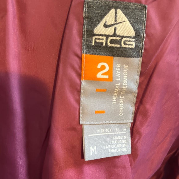 NIKE ACG Maroon Thermal Layer Jacket size youth medium - Picture 10 of 12